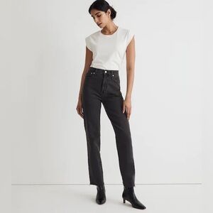 Madewell Women’s Black High Rise Perfect Vintage Straight Jean